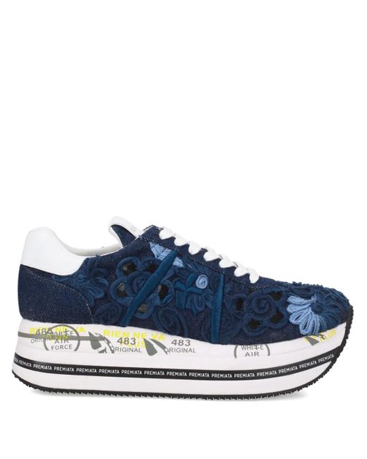 Premiata Blue Beth Low-Top Sneakers