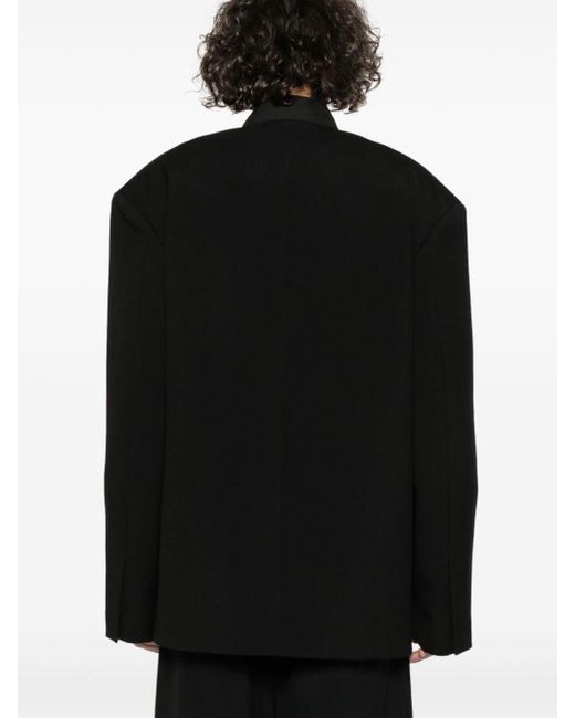 Jil Sander Black Textured Wool Blazer for men