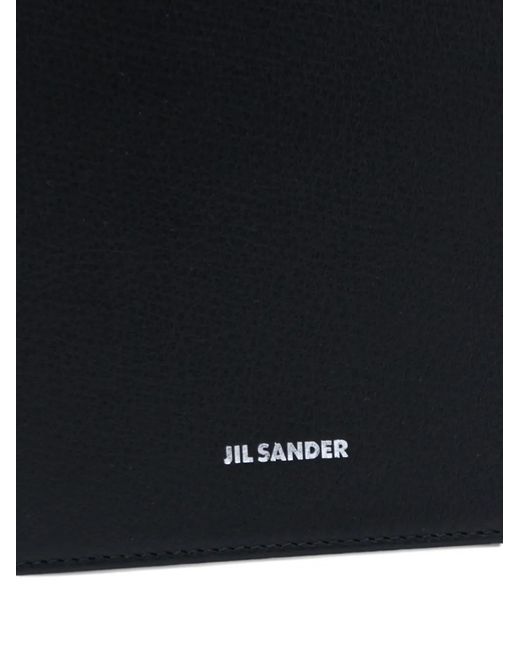 Jil Sander Black "Tangle Flat" Medium Bag for men