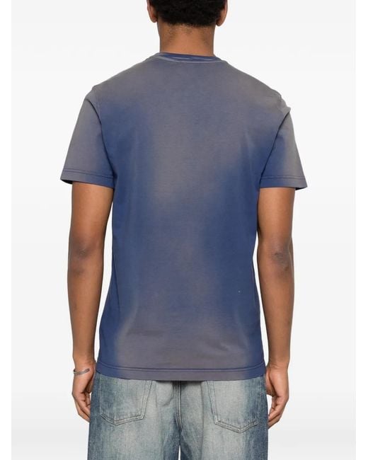 Moschino Blue Logo-Detail T-Shirt for men