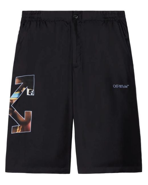 Off-White c/o Virgil Abloh Black Barber Arrow Shorts for men