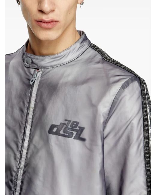 DIESEL Gray J-Pop Bomber Jacket for men
