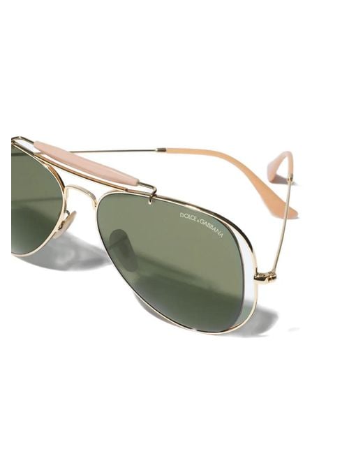 Dolce & Gabbana Green X Ray-Ban Pilot-Frame Sunglasses