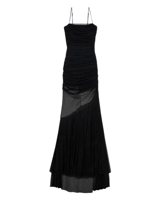 Vestido de fiesta con diseño fruncido Blumarine de color Black