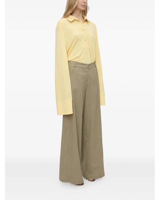 Christopher Esber Yellow Deconstruct Long-Sleeve Polo Shirt