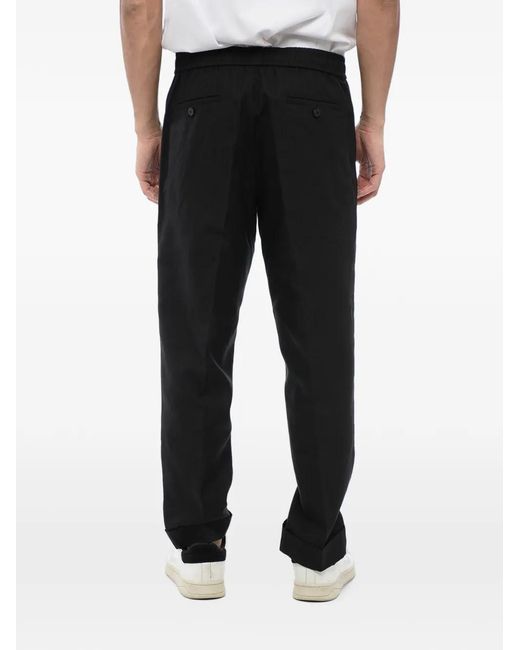 Neil Barrett Black Elastic-Waistband Drawstring-Fastening Chinos for men