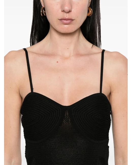 Sandro Black Sweetheart-Neck Maxi Dress