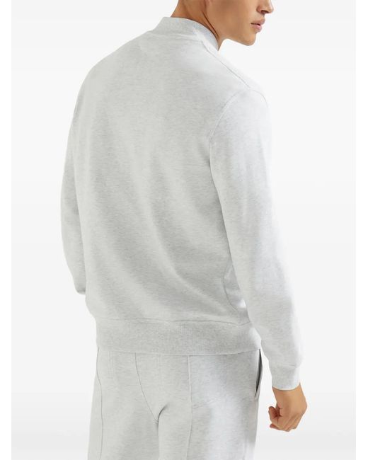 Brunello Cucinelli Gray Zip-Up Sweatshirt for men