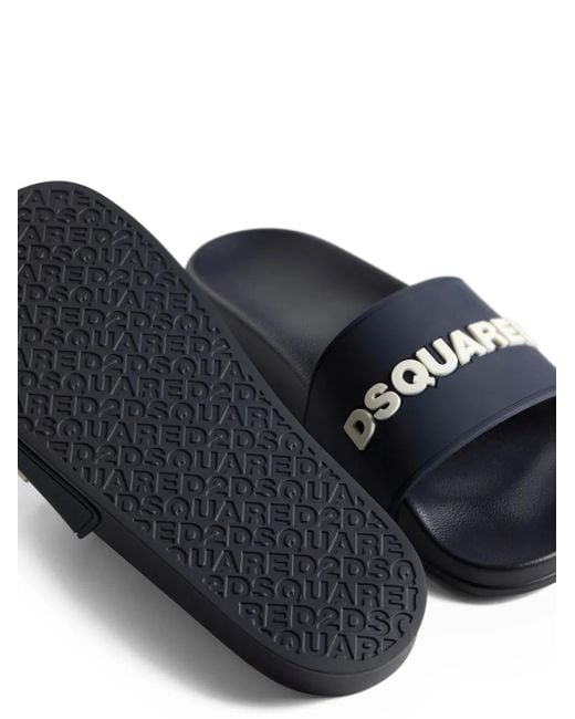 DSquared² Pantoletten mit Logo-Prägung in Blue für Herren