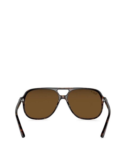 Ray-Ban Brown Bill Pilot-Frame Sunglasses