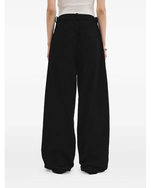 Ann Demeulemeester Black Kristel Five-Pocket Tie-Detail Jeans