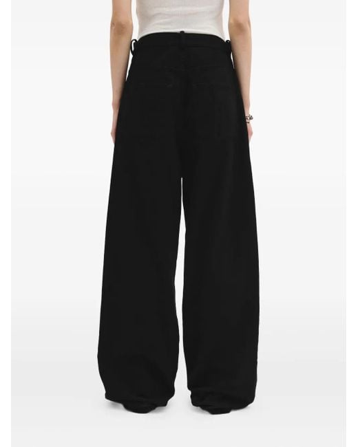 Ann Demeulemeester Wide-leg High-rise Jeans Black