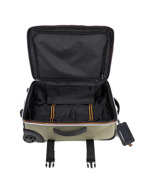 K-Way Green Logo-Patch Buckle-Strap Luggage & Holdalls for men