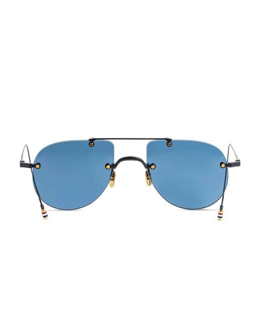 Lunettes De Soleil À Monture Pilote Thom Browne en coloris Blue
