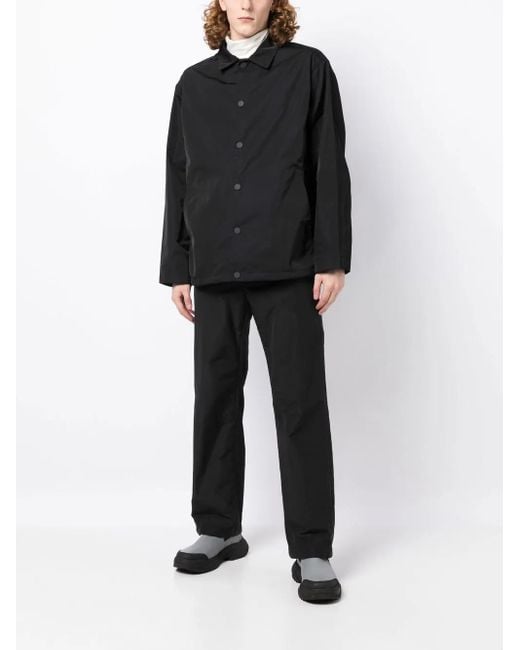 White Mountaineering Black Buttoned Classic-Collar Jacket for men
