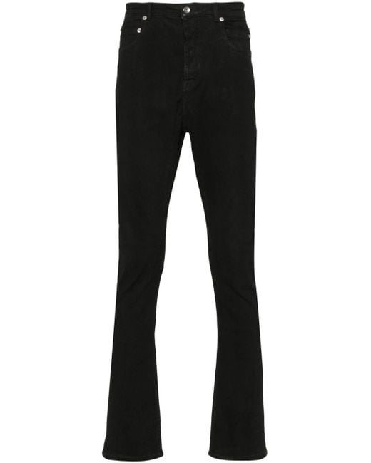 Rick Owens Halbhohe Skinny-Jeans in Black für Herren