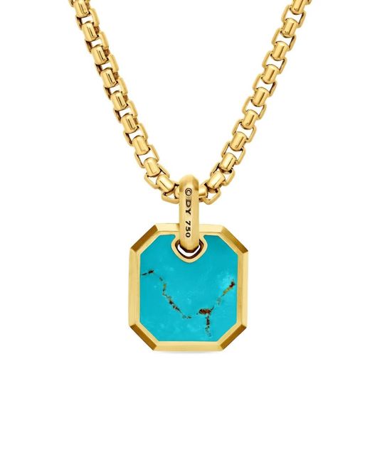 David Yurman Blue 18Kt Roman Amulet (15Mm) for men
