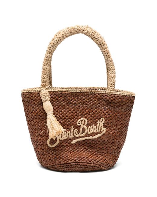 Mc2 Saint Barth White Medium Mercy Woven Tote Bag