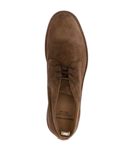 Officine Creative Brown Kent 004 Suede Ankle Boots for men