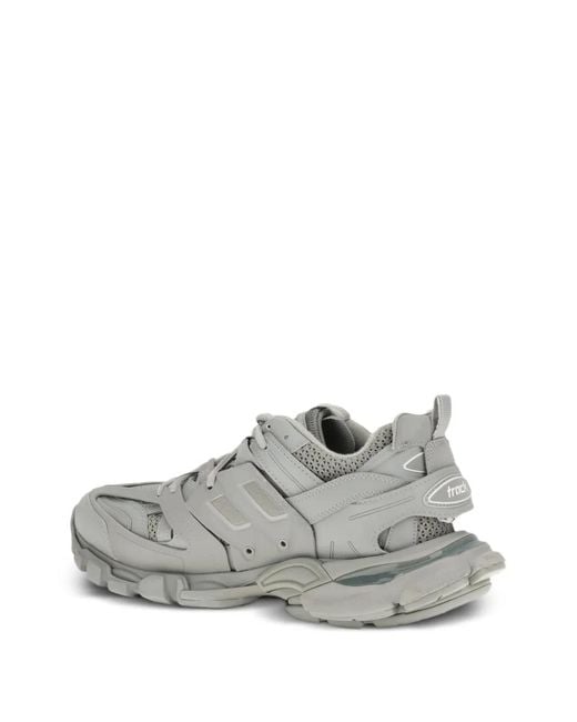 Balenciaga Gray Cutout Track Sneakers for men