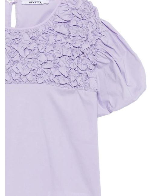 Vivetta Purple Ruffled Blouse