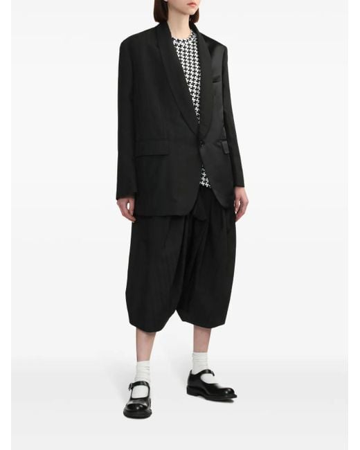 Comme des Garçons Black Asymmetric Houndstooth T-Shirt
