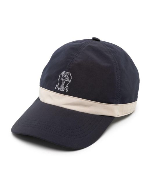 Cappello da baseball con ricamo di Brunello Cucinelli in Blue da Uomo