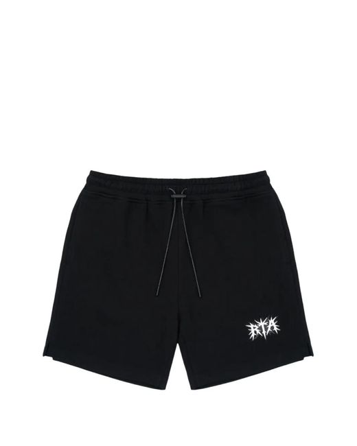 RTA Black Clyde Graphic Shorts for men