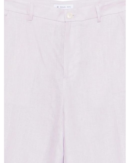 Manuel Ritz White Button Shorts