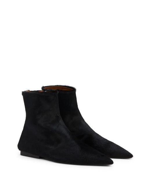 Marsèll Black Ago Pointed-Toe Ankle Boots