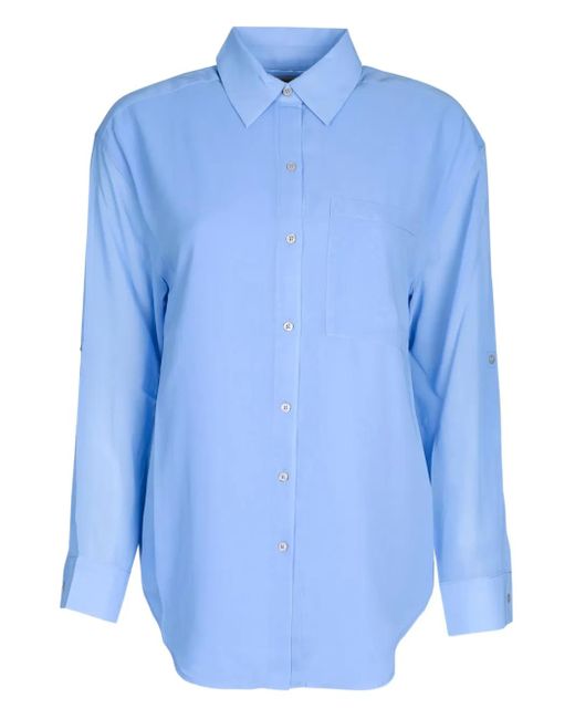 Calvin Klein Blue Button-Up Shirt