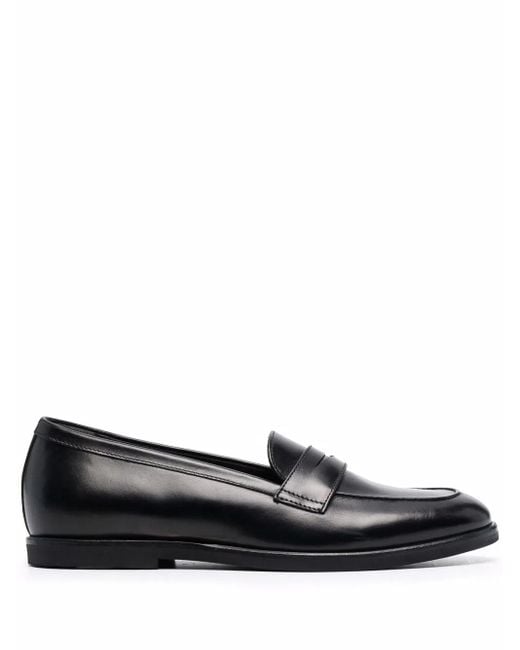 Scarosso Black Monica Leather Loafers