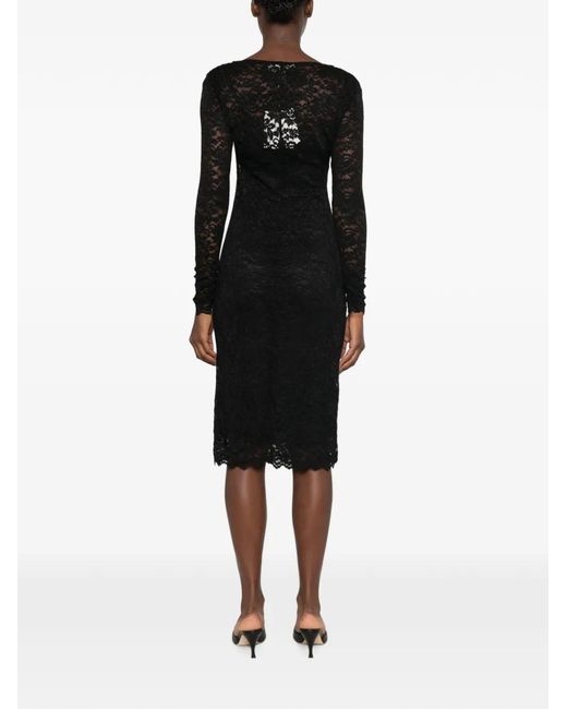 Diane von Furstenberg Black Darrius Long-Sleeve Mini Dress