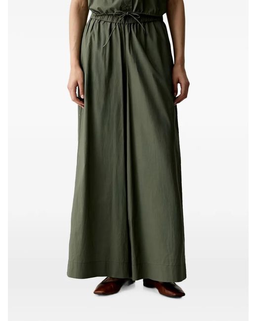 Benetton Green Elasticated-Waist Palazzo Pants