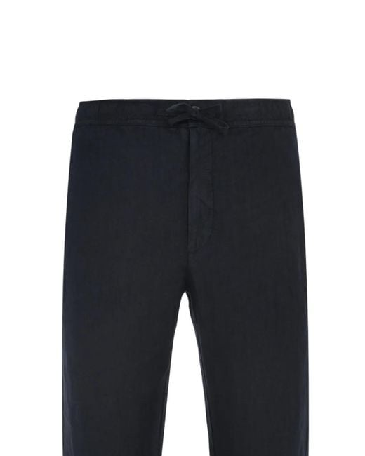 120% Lino Blue Pantalon À Lien De Resserrage for men