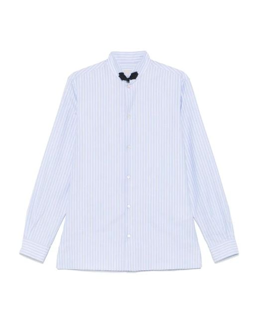 Valentino Garavani White Striped Shirt for men