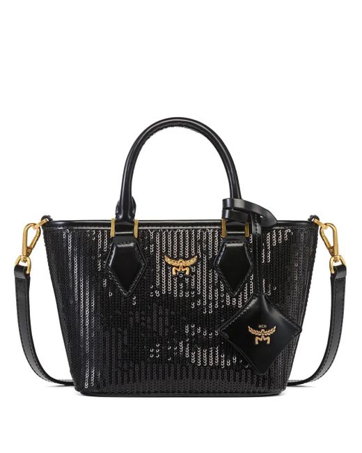 MCM Black Mini Aren Tote Bag