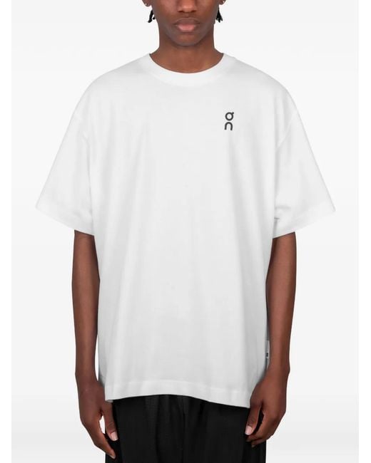 On Shoes White Club-T Rhythm T-Shirt for men