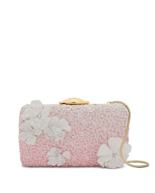 Oscar de la Renta O Minaudière Clutch in het Pink