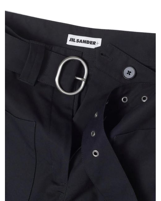 Jil Sander Black Belted Pocket Trousers