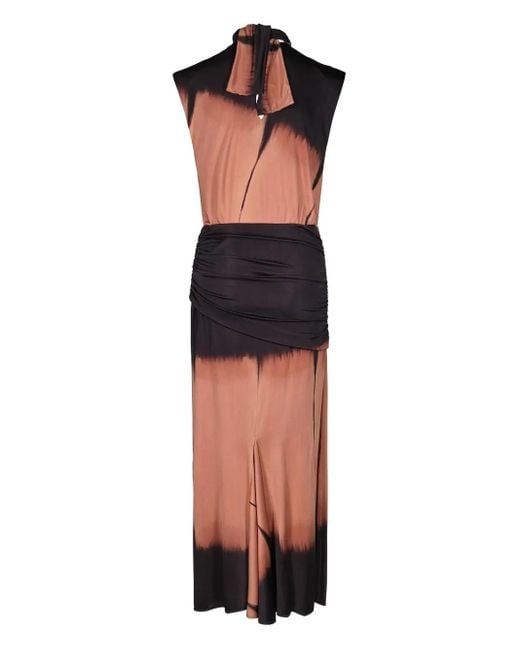 Johanna Ortiz Black Titual Tie-Dye Maxi Dress