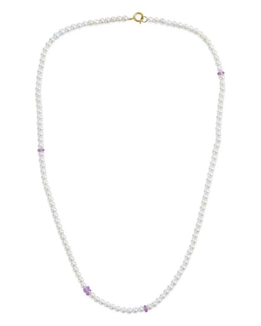 Yi Collection White 18K Ayoka Pearl And Sapphire Necklace