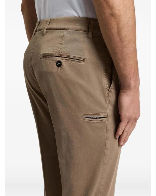 Peserico Natural Slim-Fit Turn-Up Trousers for men