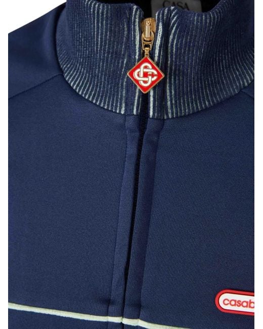 Casablanca Reißverschluss-Sweatshirt Mit Stehkragen in Blue für Herren