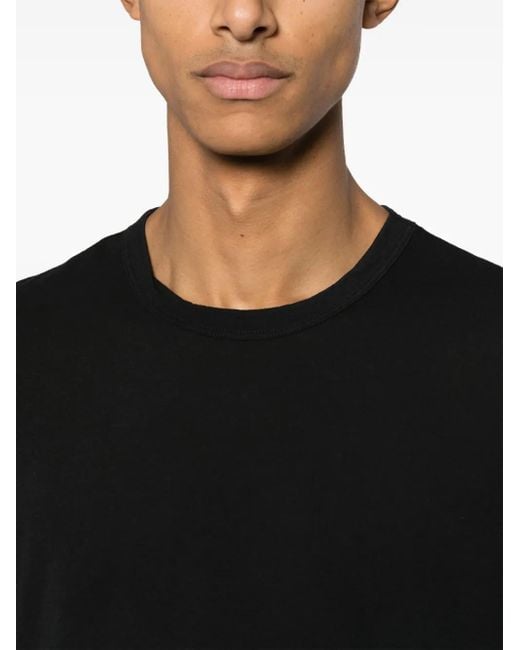 James Perse Black Long-Sleeve Cotton T-Shirt for men