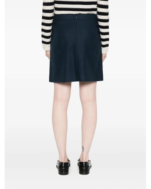 Marc O' Polo Blue Pocket-Detail Mini Skirt