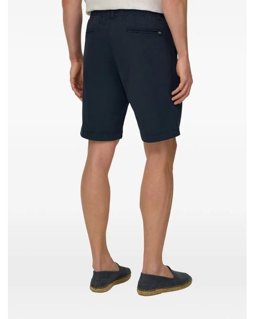 Boggi Blue Stretch Cotton Summer Bermuda Shorts for men