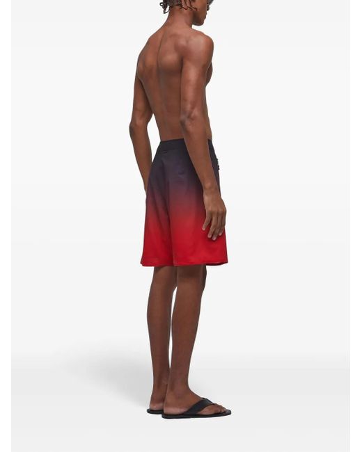 Osklen Red Surf Gradient Pro Bermuda Swim Shorts for men