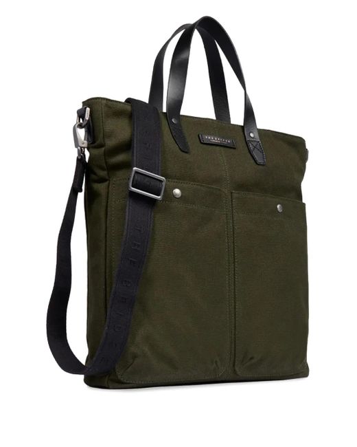 The Bridge Green Patch-Pocket Tote Bag
