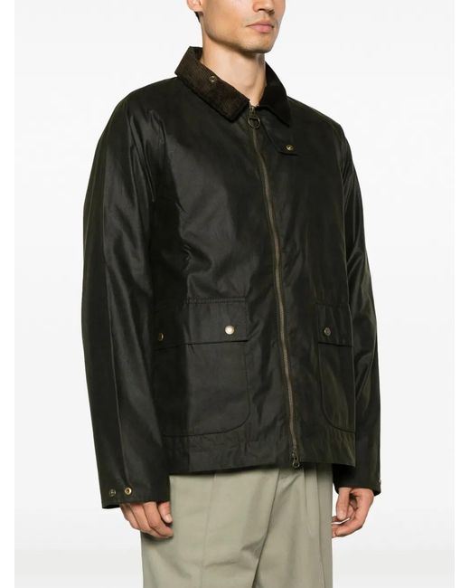 Barbour Black Embroidered Logo Jacket for men